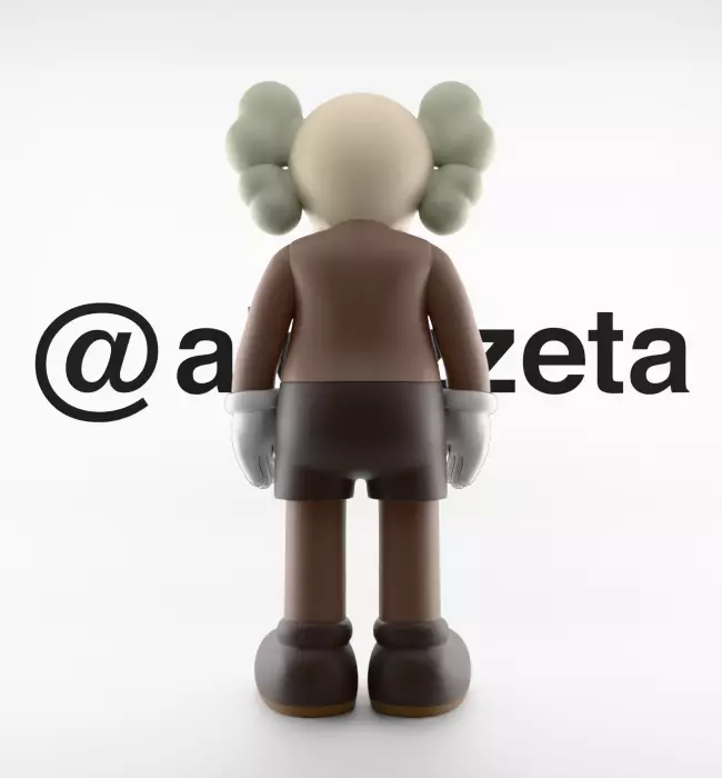 Kaws Companion x What Party Textured Low-poly 3D model_11