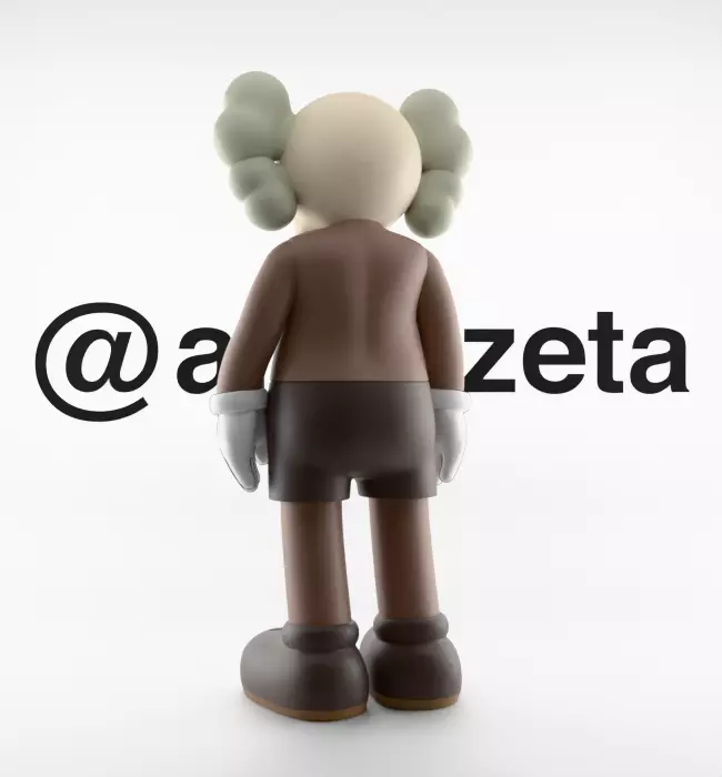 Kaws Companion x What Party Textured Low-poly 3D model_10