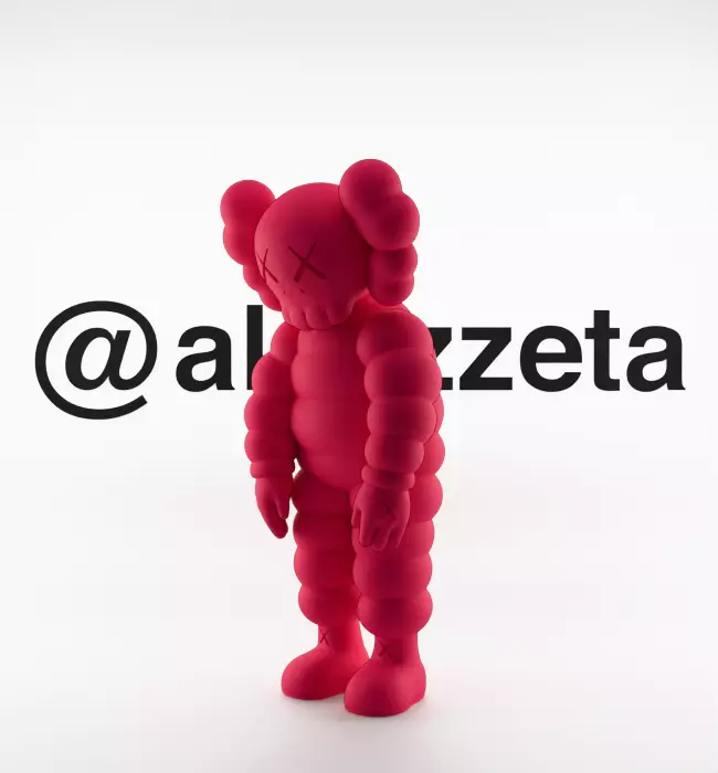 Kaws Companion x What Party Textured Low-poly 3D model_22