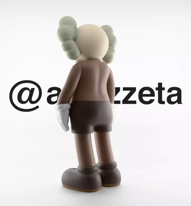 Kaws Companion x What Party Textured Low-poly 3D model_9