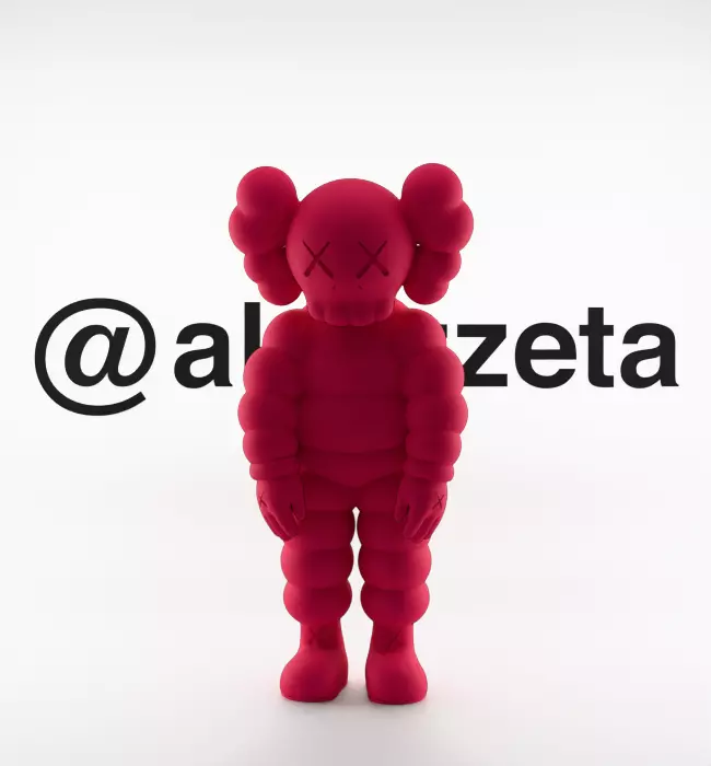 Kaws Companion x What Party Textured Low-poly 3D model_20