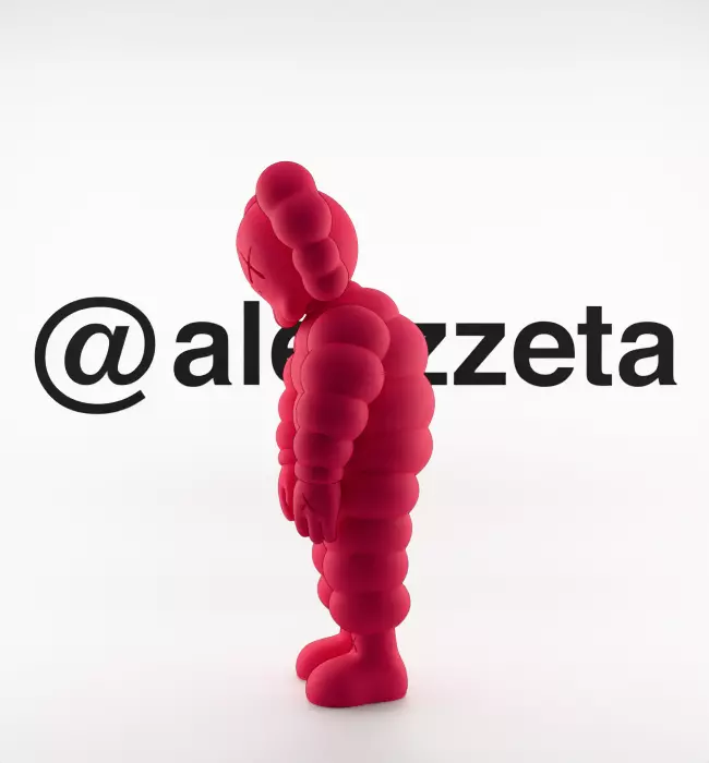 Kaws Companion x What Party Textured Low-poly 3D model_24