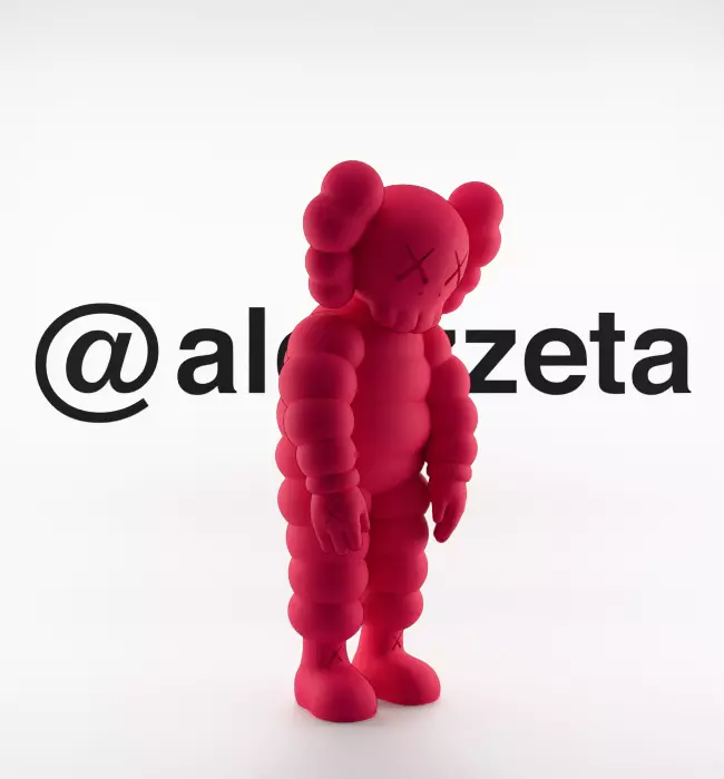 Kaws Companion x What Party Textured Low-poly 3D model_36