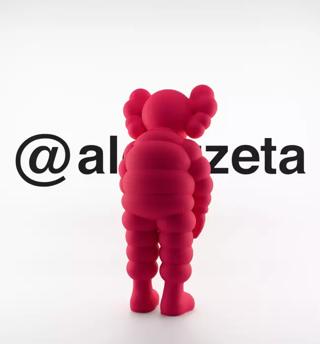 Kaws Companion x What Party Textured Low-poly 3D model_30