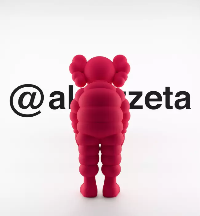 Kaws Companion x What Party Textured Low-poly 3D model_29