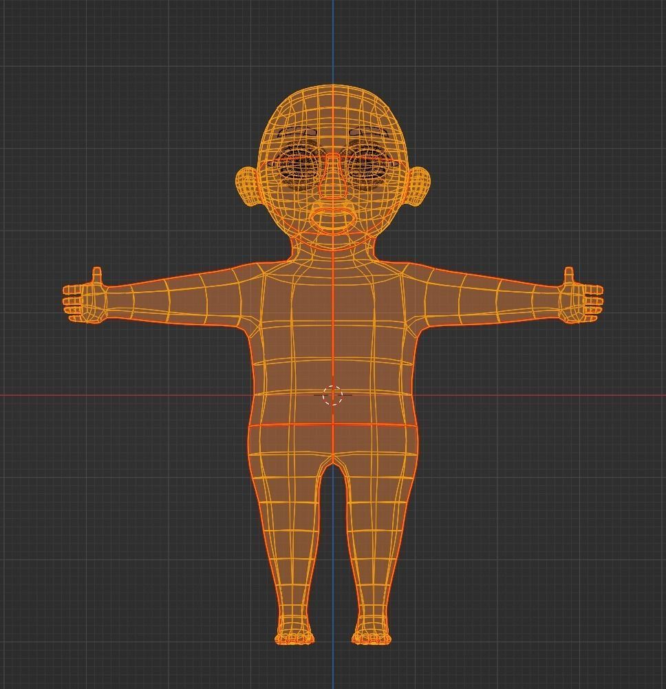 Happy Boy Trio Low-poly 3D model_27