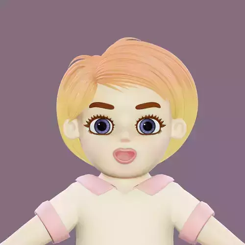 Happy Boy Trio Low-poly 3D model
