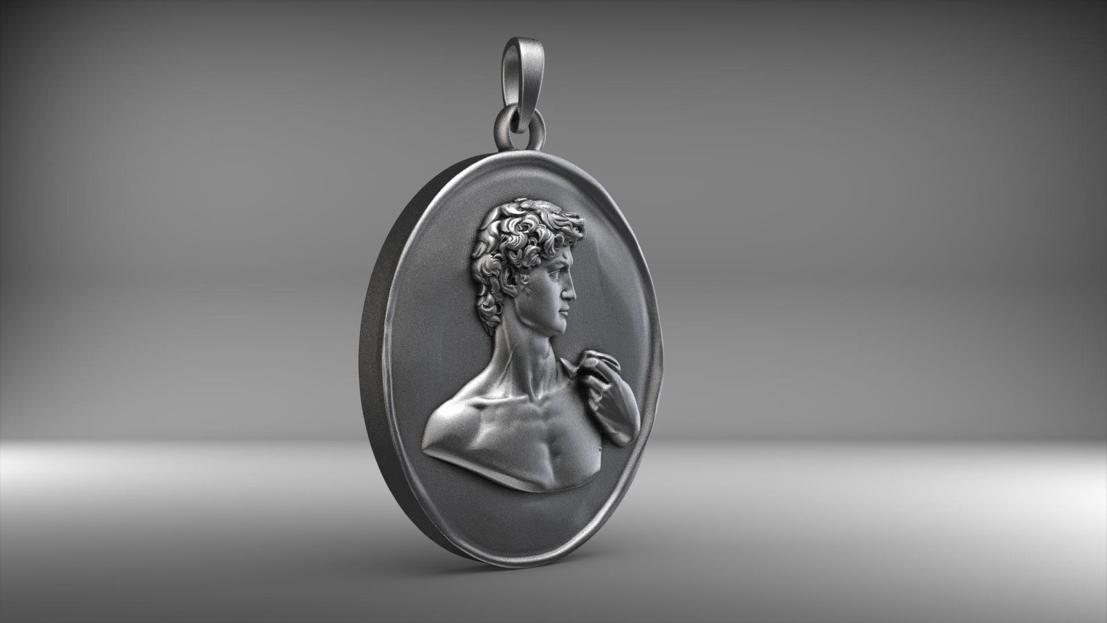 David Statue Pendant 3D print model_13