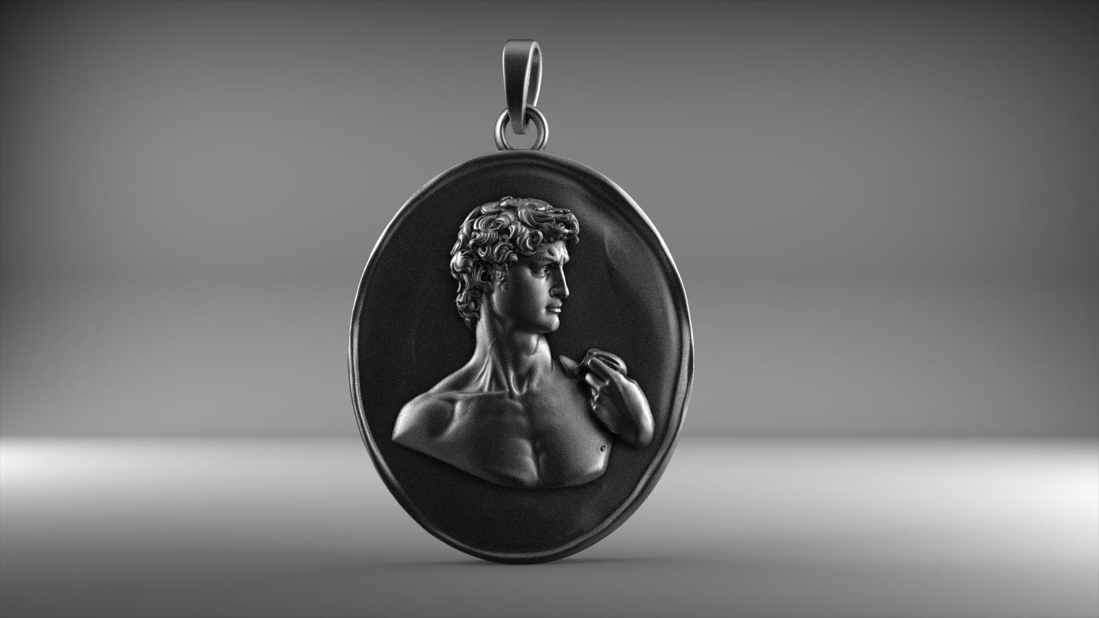 David Statue Pendant 3D print model_14