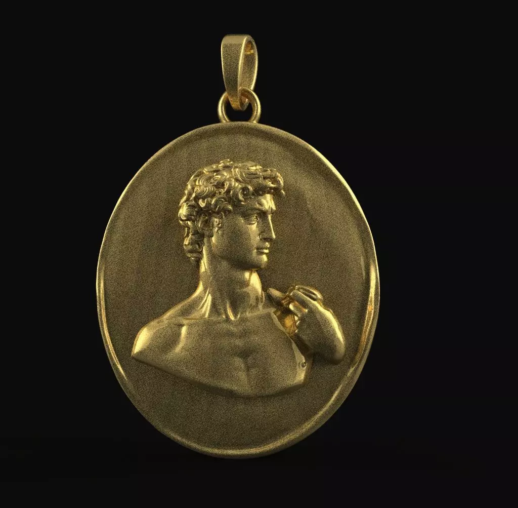 David Statue Pendant 3D print model_0