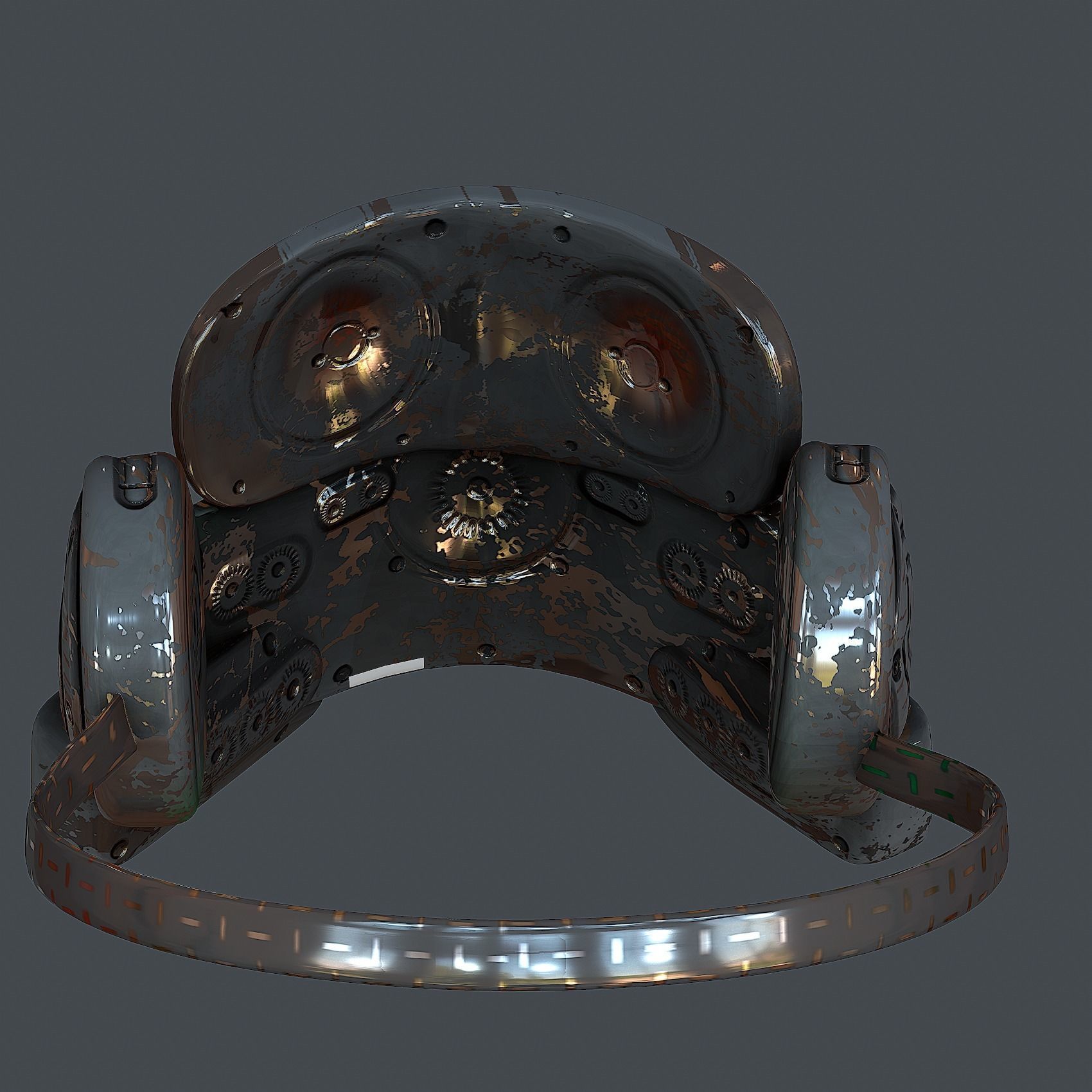 Gas mask helmet 3d model scifi Low-poly Low-poly Low-poly 3D model_6