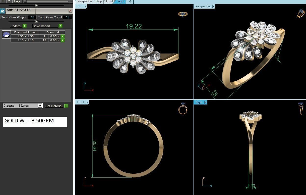 Women Ring 3D print model_1