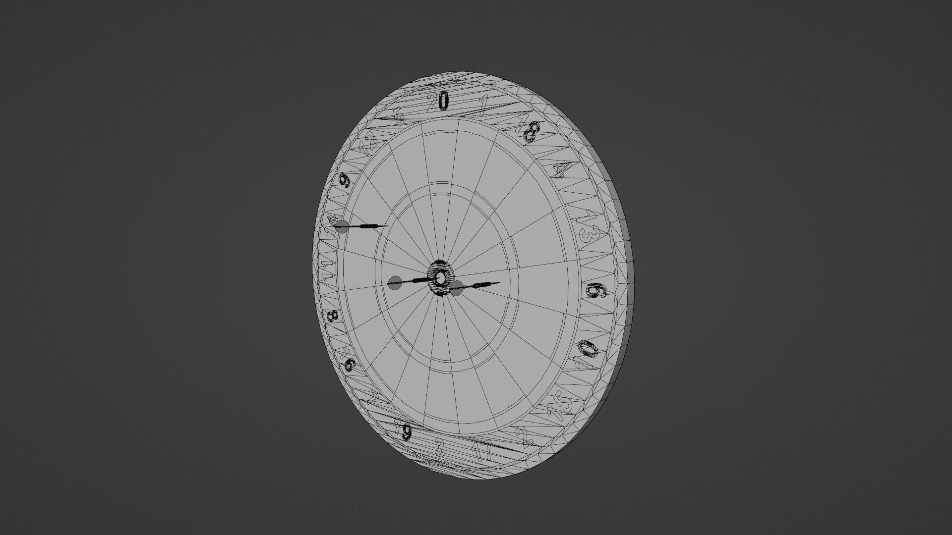Dart Board  Low-poly 3D model_6