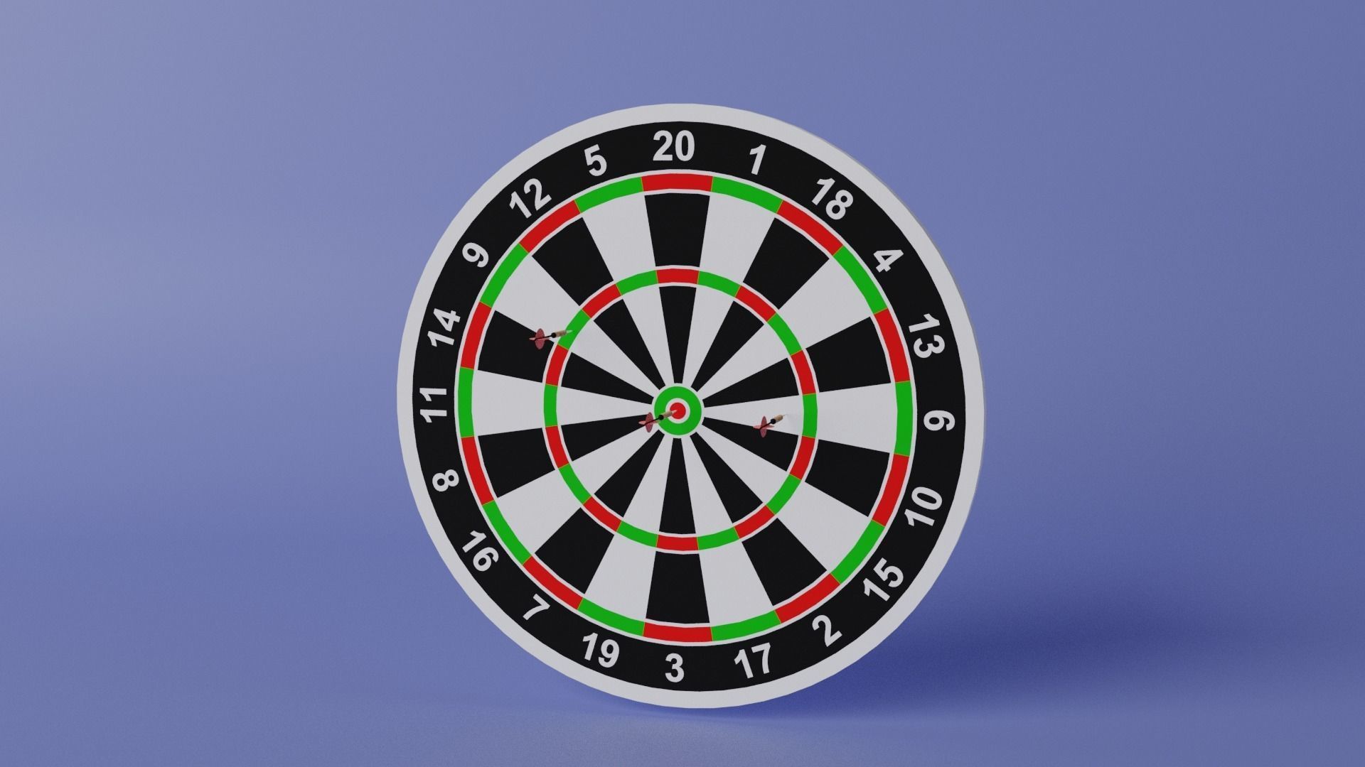 Dart Board  Low-poly 3D model_1