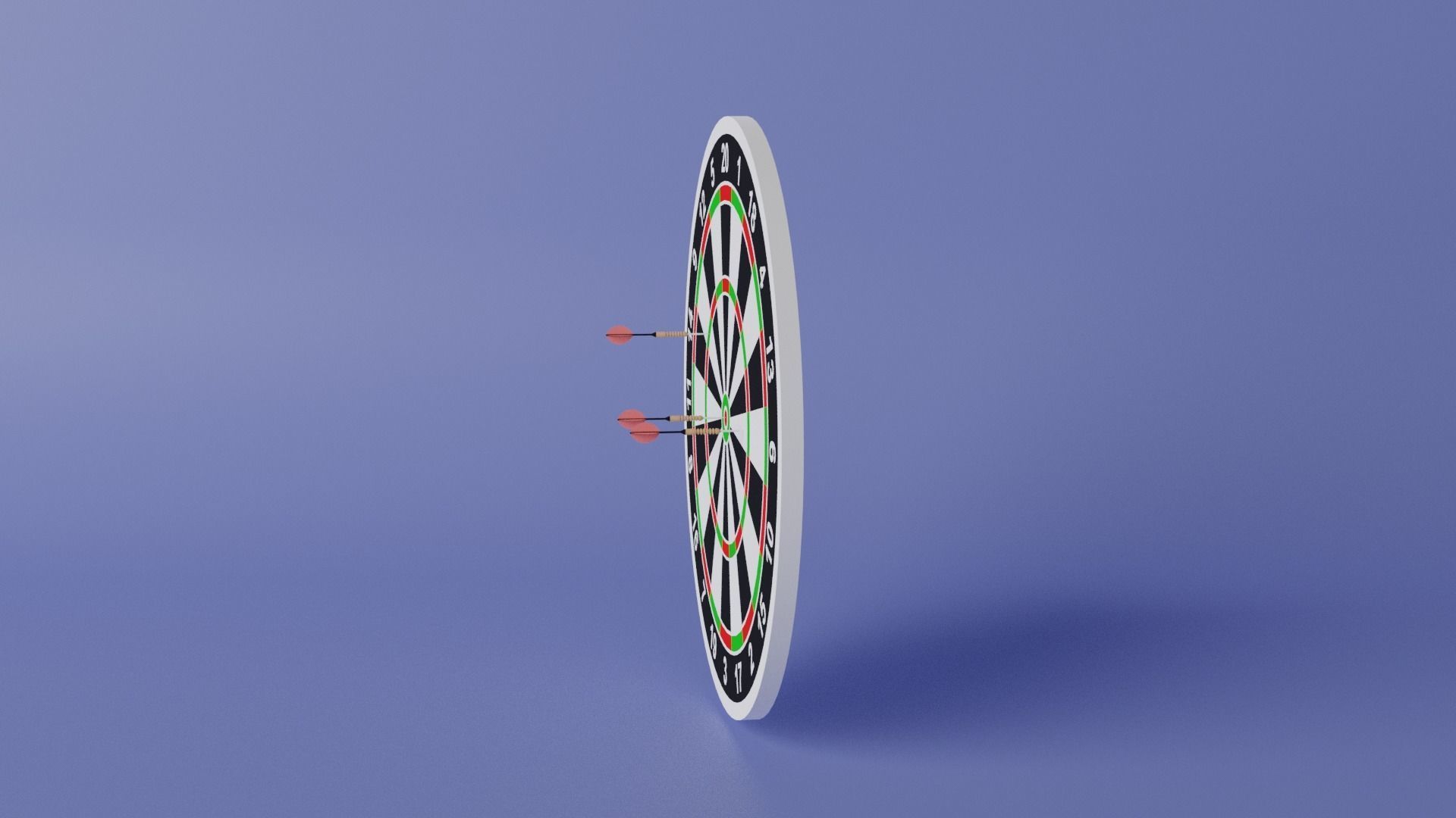 Dart Board  Low-poly 3D model_5