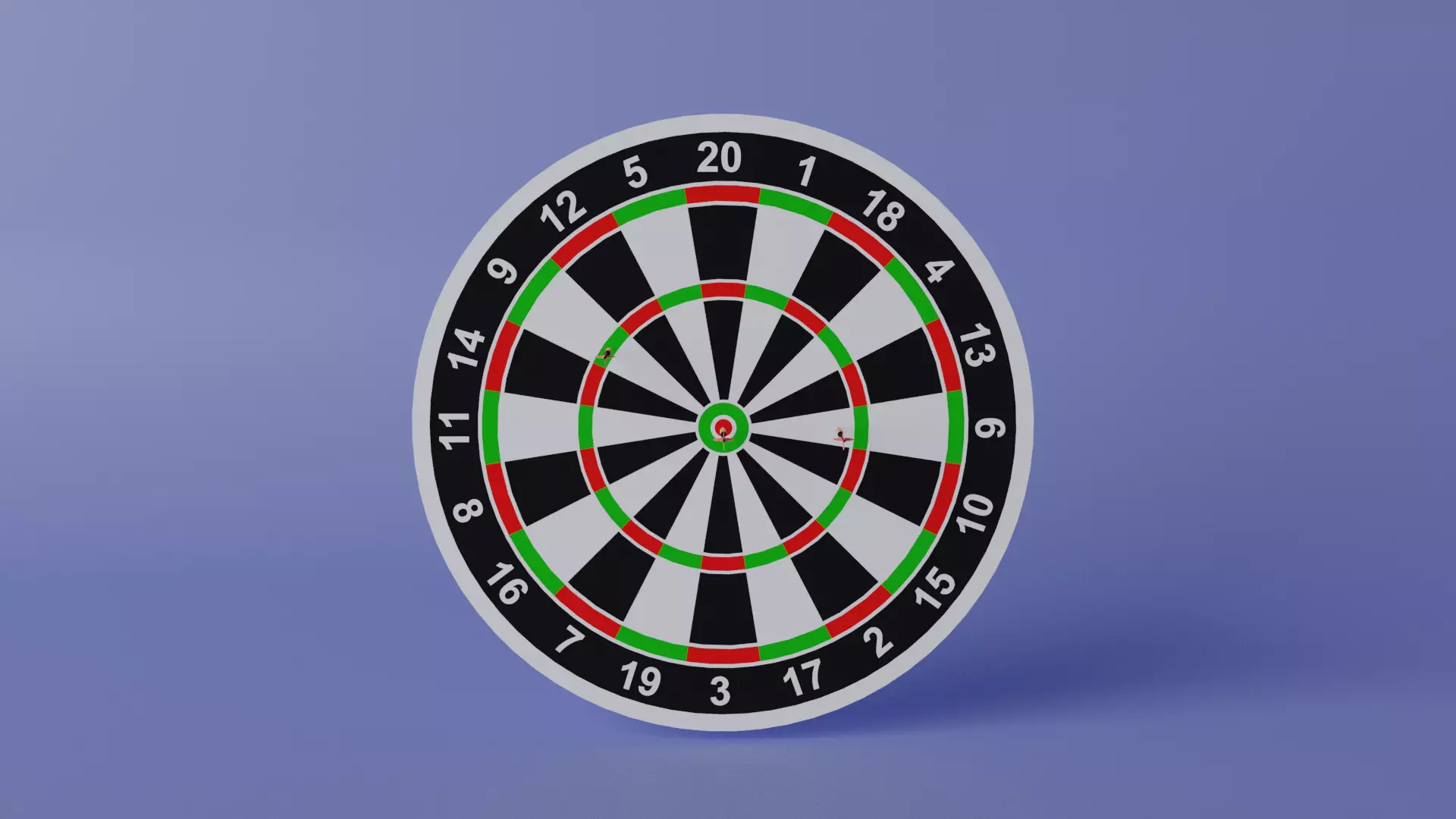 Dart Board  Low-poly 3D model_0