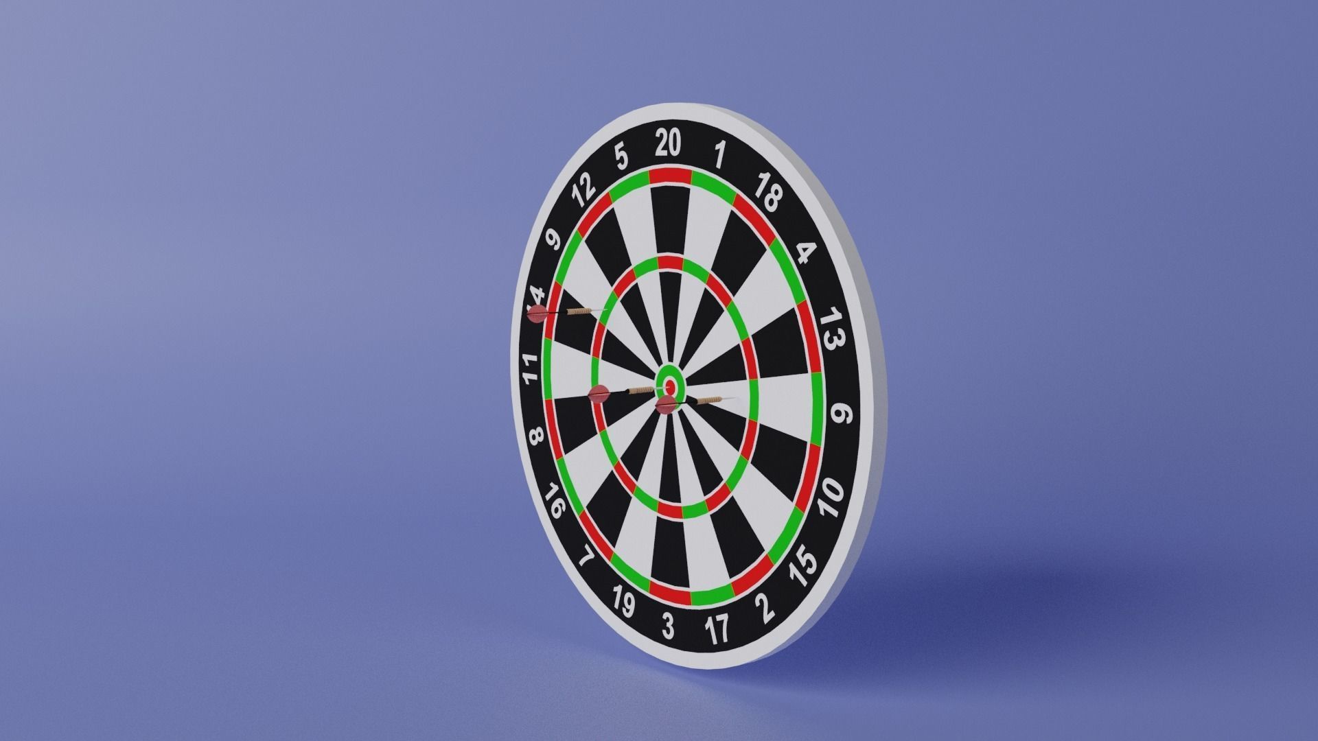 Dart Board  Low-poly 3D model_4