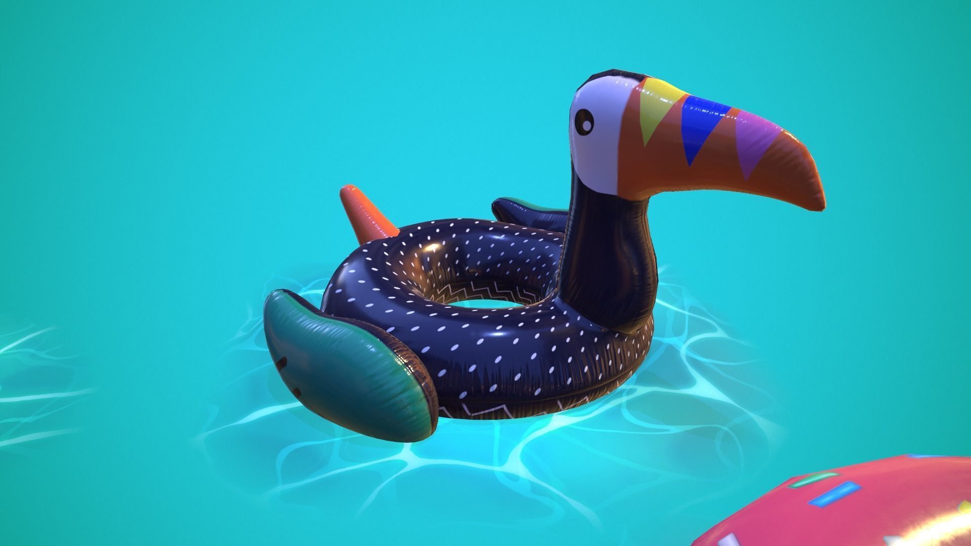 Inflatable Pool Floats PACK III Low-poly 3D model_15