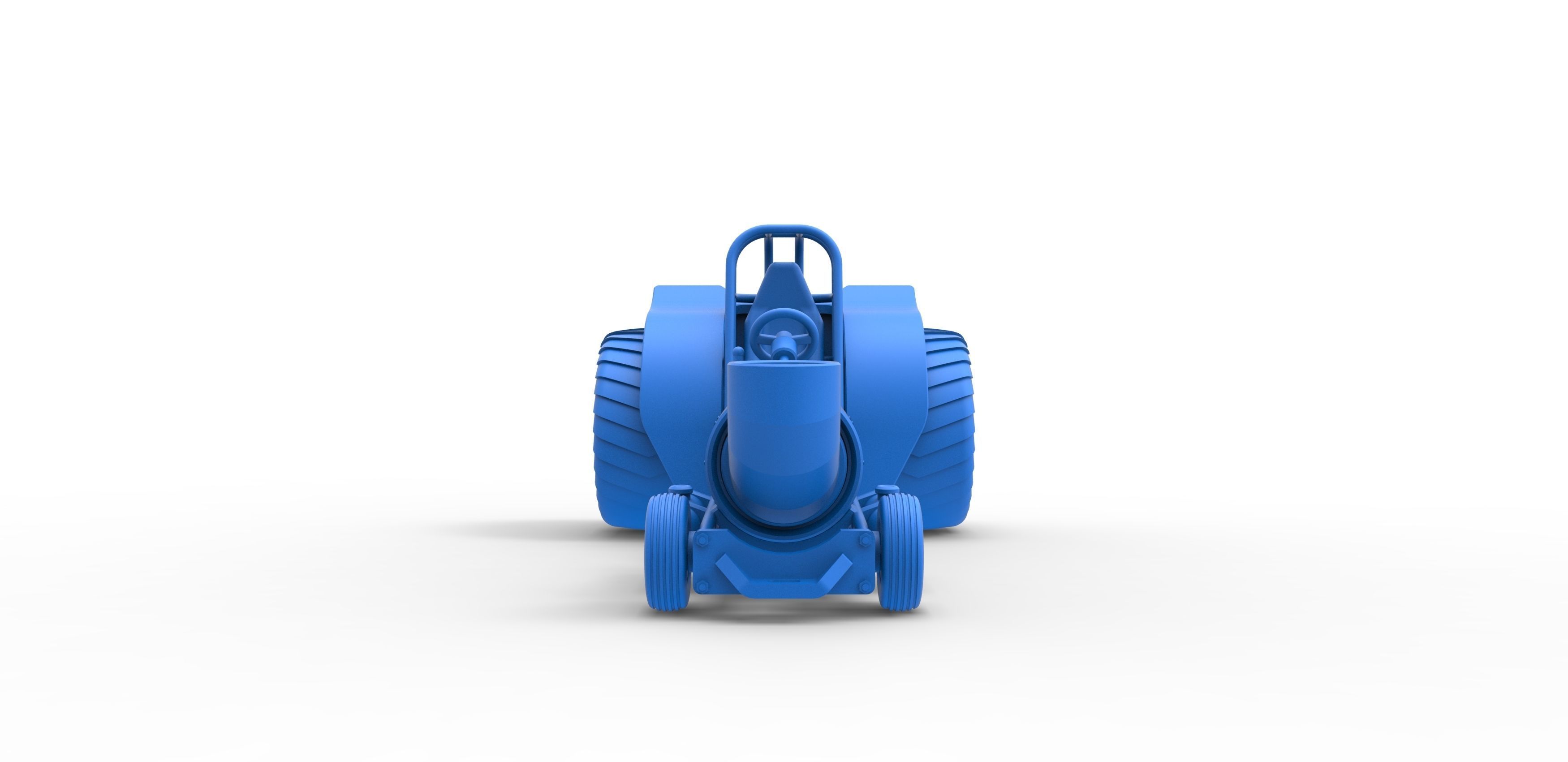 Mini Rod pulling tractor with jet engine 2 Scale 1 to 25 3D print model_19