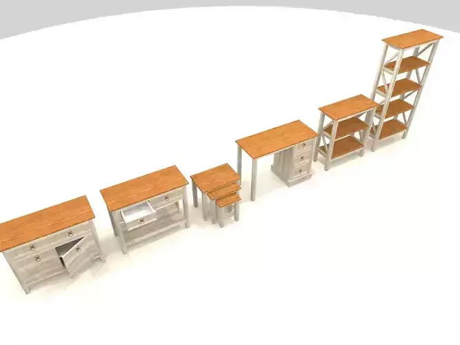 Conjunto moveis rusticos madeira cinza