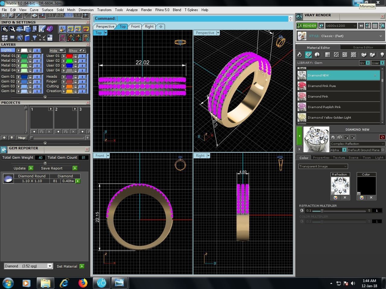 Women Ring 3D print model_3