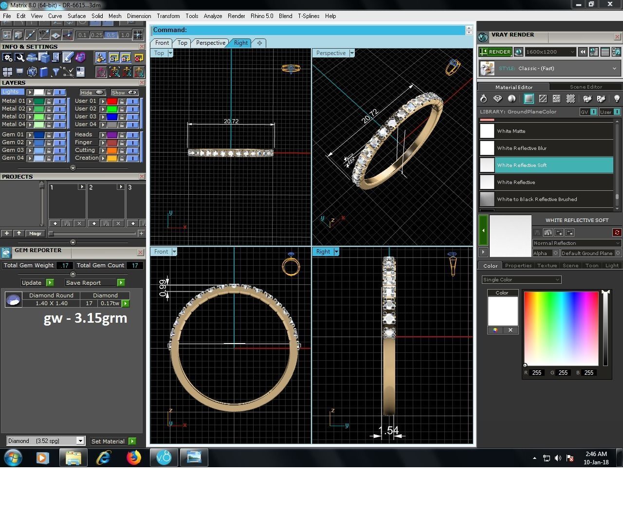 Women Ring 3D print model_5