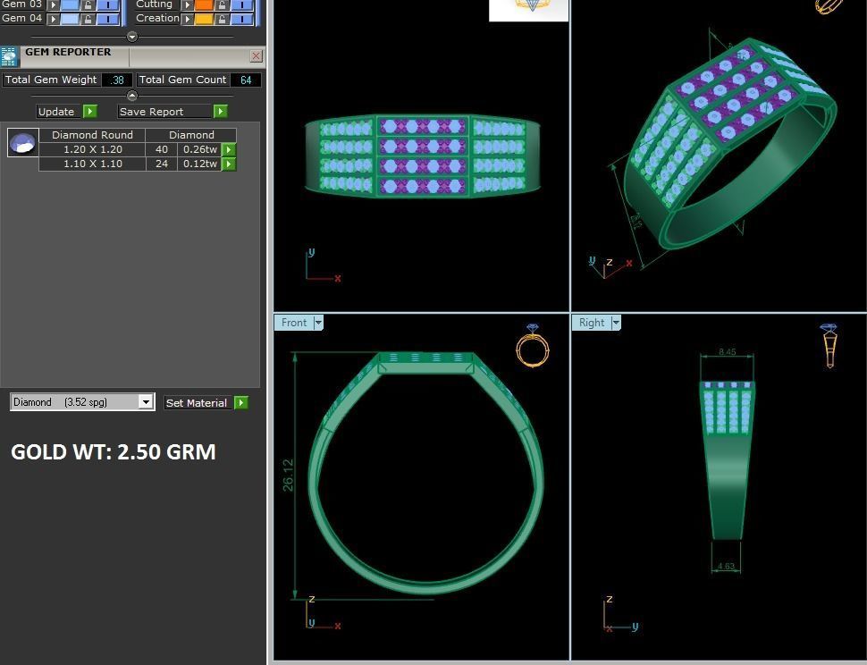 Women Ring 3D print model_5