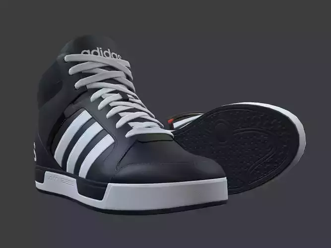 Adidas-NeoRaleigh 9TIS-HighTop sneakers 2 Low-poly 3D model