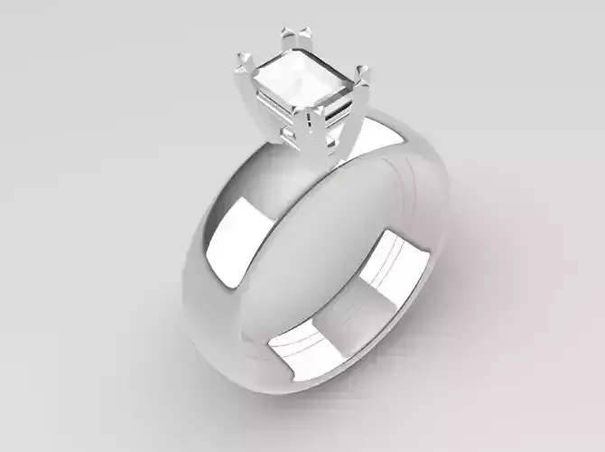 Emerald Cut Diamond Ring