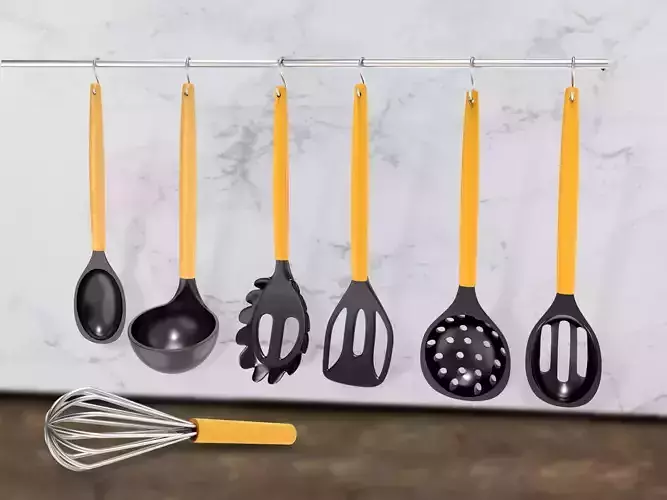 Spoons two measuring hanging on wire