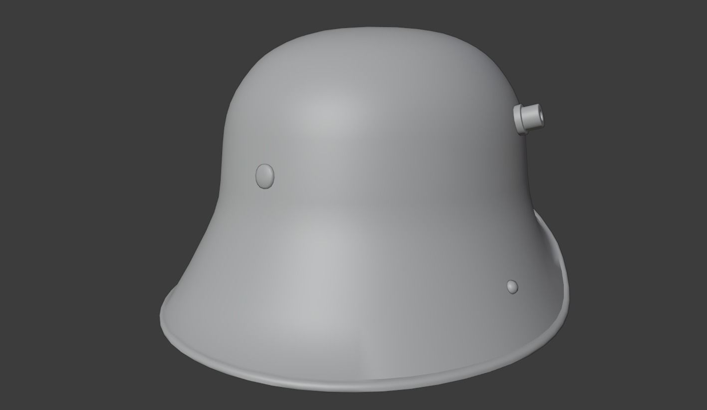 German M16 Stahlhelm Low-poly 3D model_2