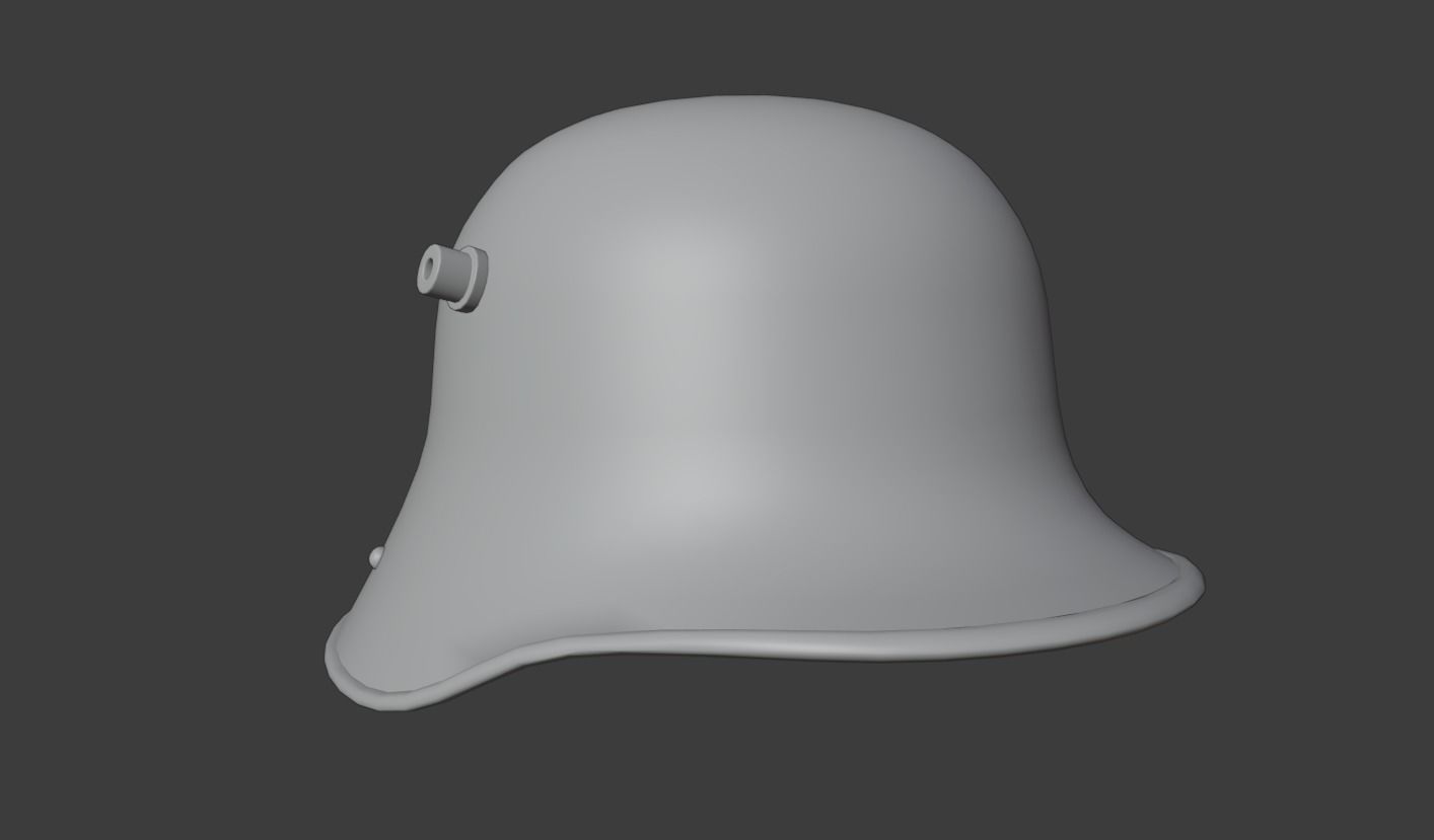 German M16 Stahlhelm Low-poly 3D model_1