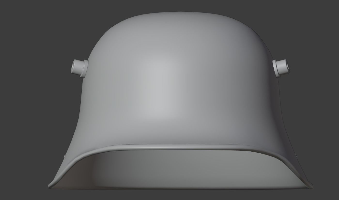 German M16 Stahlhelm Low-poly 3D model_3