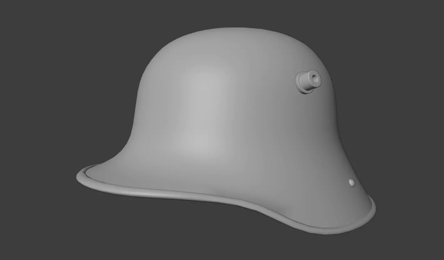 German M16 Stahlhelm Low-poly 3D model_0
