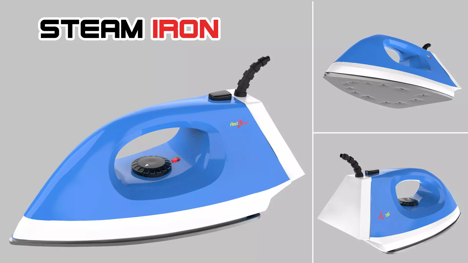 steam iron Free low-poly 3D model
