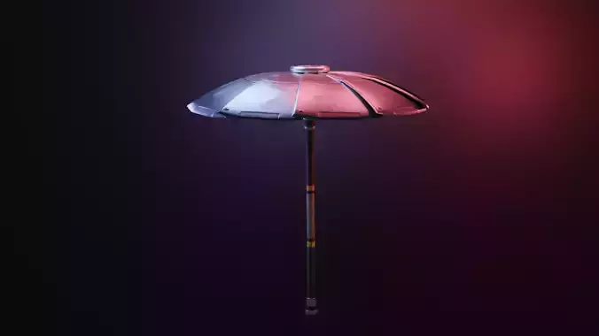 Victory Royale Umbrella Low-poly 3D model