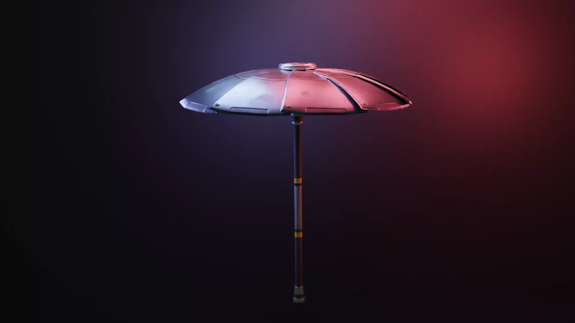 Victory Royale Umbrella Low-poly 3D model_0