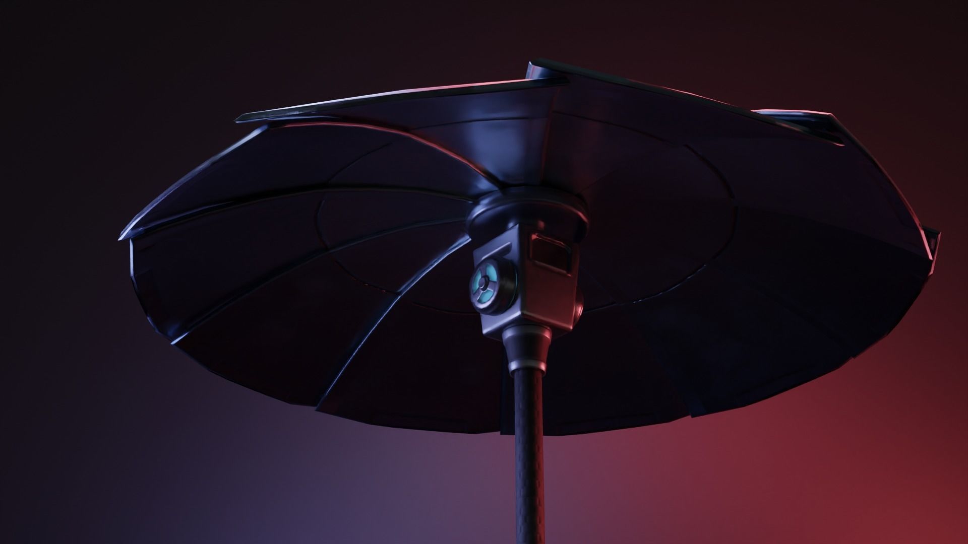 Victory Royale Umbrella Low-poly 3D model_3