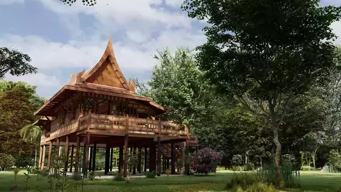 thaihome thai house in forest