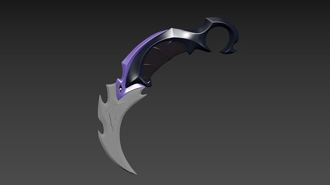 Reaver 2  karambit valorant knife 3D print model