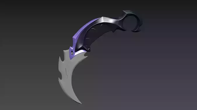 Reaver 2  karambit valorant knife 3D print model