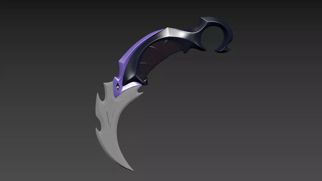 Reaver 2 karambit valorant knife 3D print model