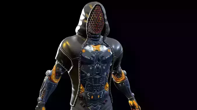 Sci-fi character 2 Low-poly 3D model