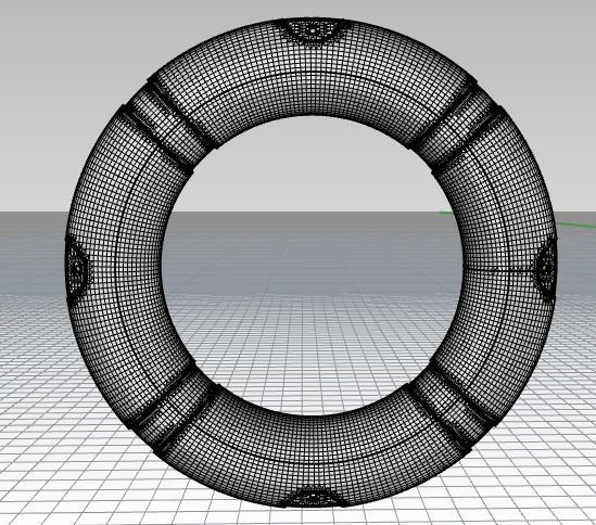 Life Ring Buoy 3D print model_11
