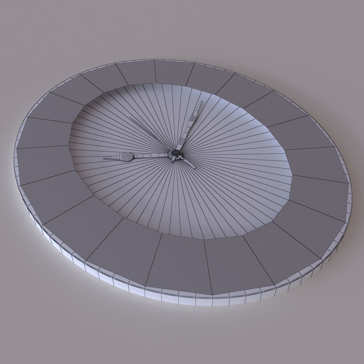 Decorated Clock Low-poly 3D model_2