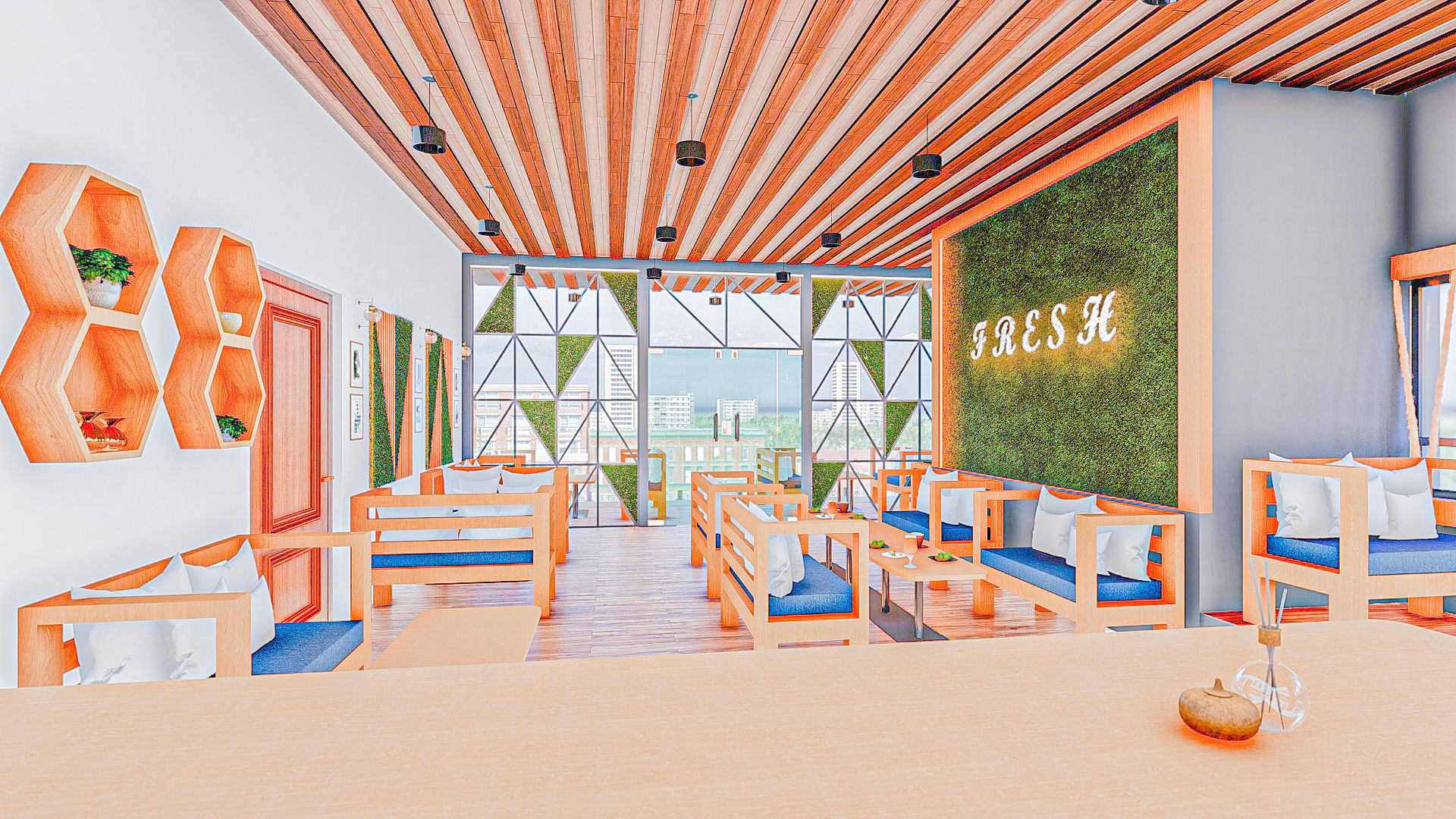 Cafe Interior Realistic Lumion Model Low-poly 3D model_3