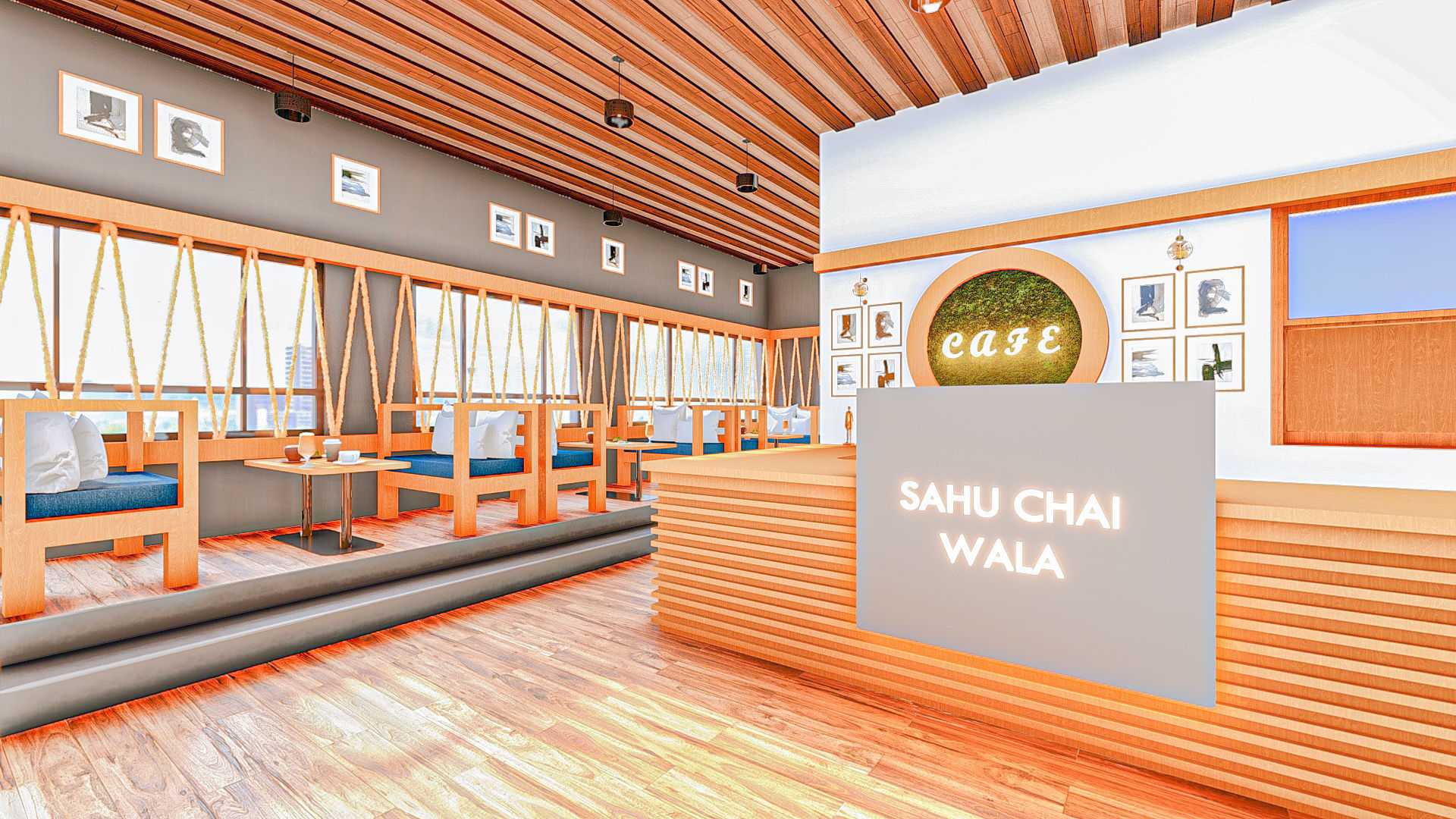 Cafe Interior Realistic Lumion Model Low-poly 3D model_5