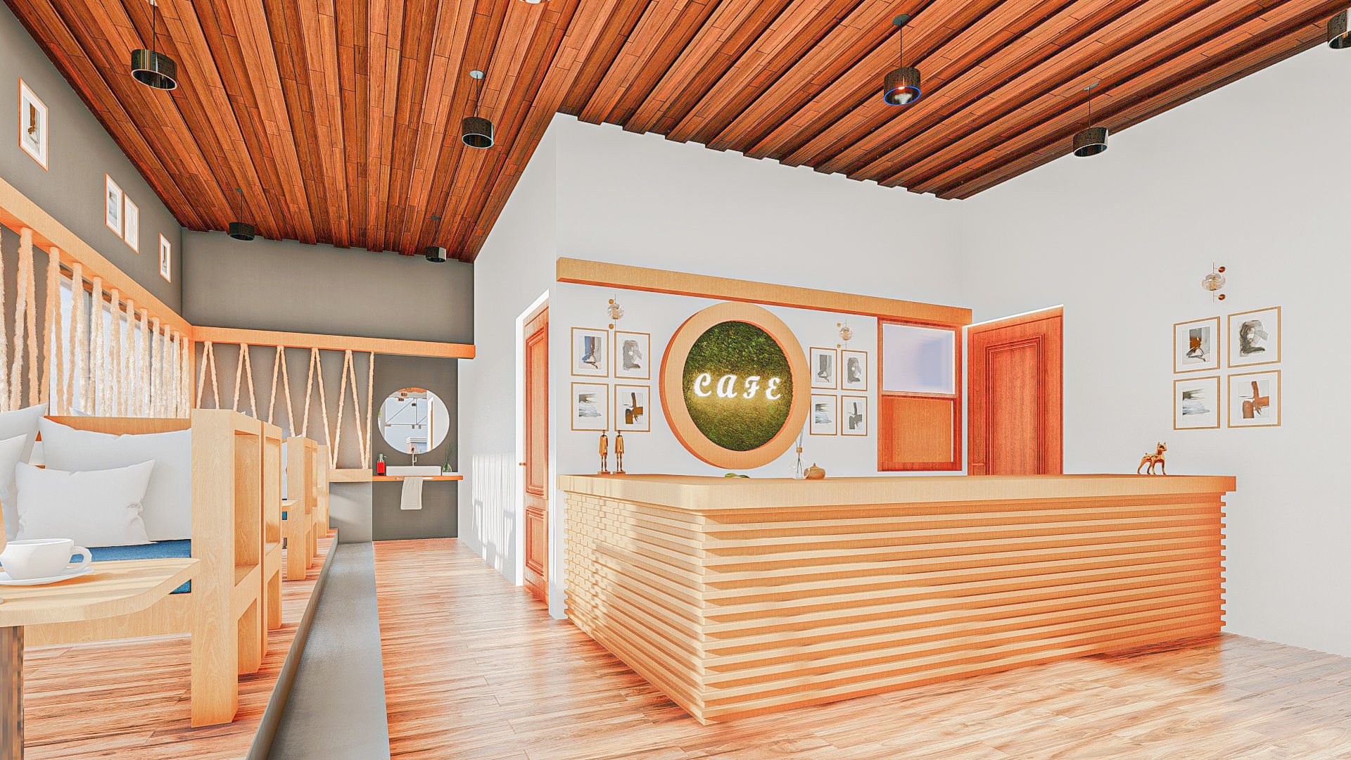 Cafe Interior Realistic Lumion Model Low-poly 3D model_2