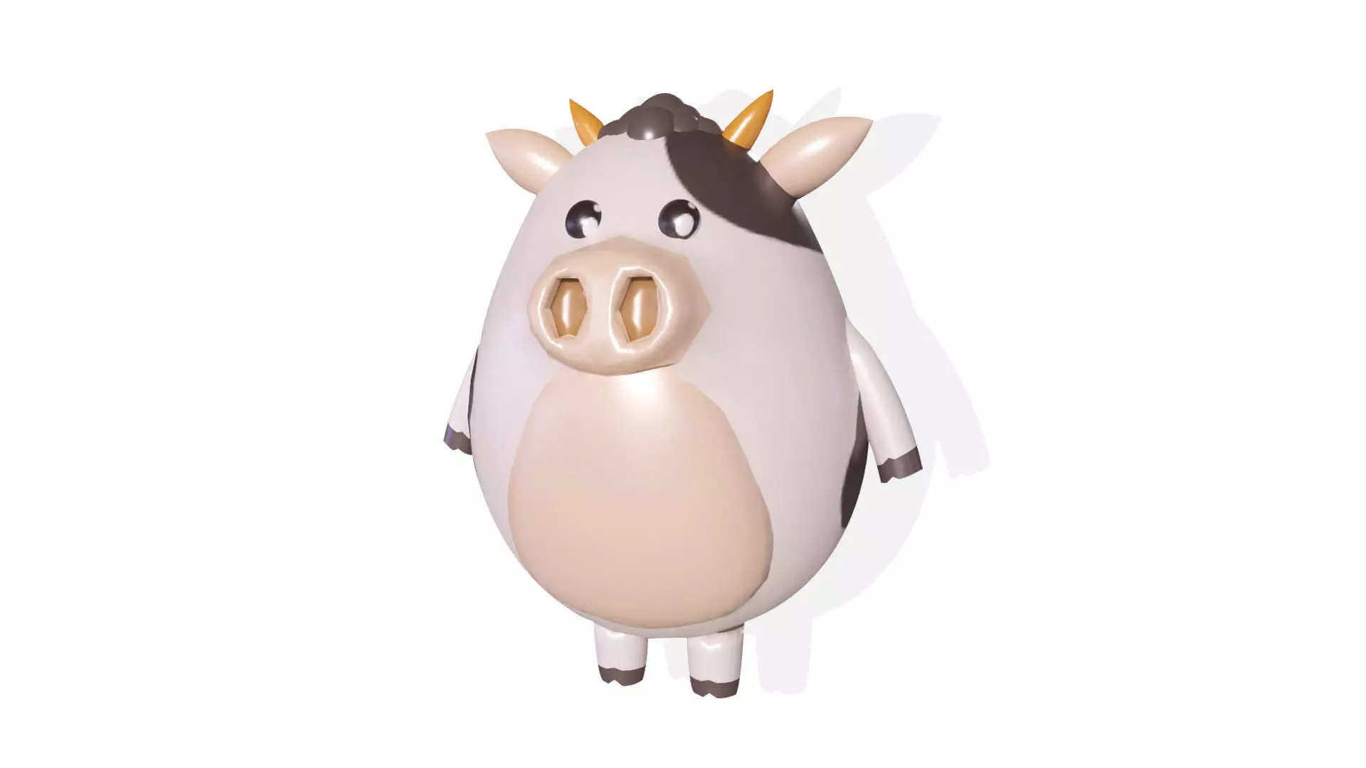 Character Cow Cartoon Free low-poly 3D model