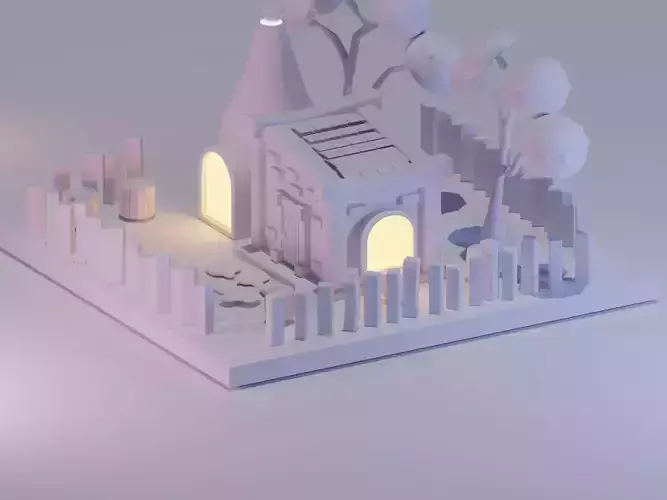 Blender House 3D print model